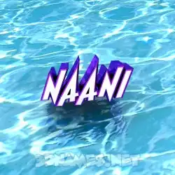 naani in Water style - 3D name wallpaper
