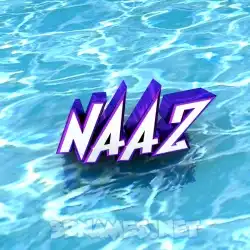 naaz in Water style - 3D name wallpaper