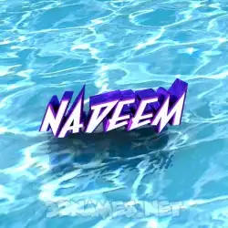 nadeem in Water style - 3D name wallpaper