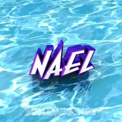 nael in Water style - 3D name wallpaper