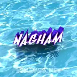 nagham in Water style - 3D name wallpaper