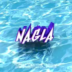 nagla in Water style - 3D name wallpaper
