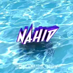 nahid in Water style - 3D name wallpaper