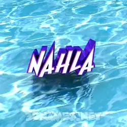 nahla in Water style - 3D name wallpaper