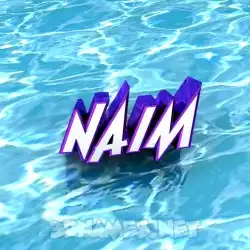 naim in Water style - 3D name wallpaper