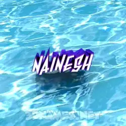 nainesh in Water style - 3D name wallpaper
