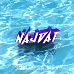 najdat in Water style - 3D name wallpaper