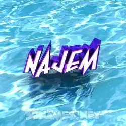 najem in Water style - 3D name wallpaper
