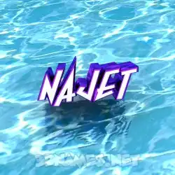 najet in Water style - 3D name wallpaper