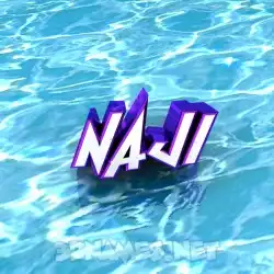 naji in Water style - 3D name wallpaper