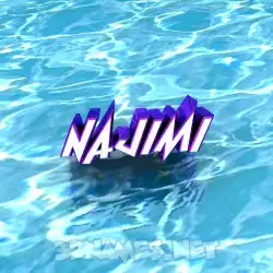 najimi in Water style - 3D name wallpaper