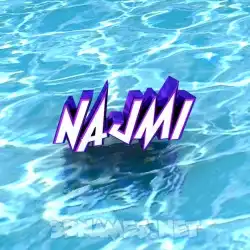 najmi in Water style - 3D name wallpaper