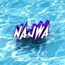 najwa in Water style - 3D name wallpaper