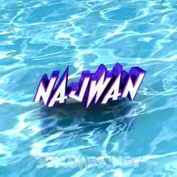 najwan in Water style - 3D name wallpaper