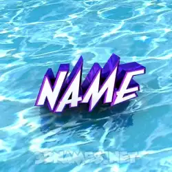 name in Water style - 3D name wallpaper