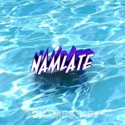 namlate in Water style - 3D name wallpaper