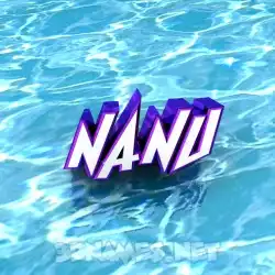 nanu in Water style - 3D name wallpaper