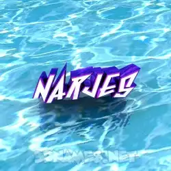 narjes in Water style - 3D name wallpaper