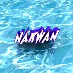 narwan in Water style - 3D name wallpaper