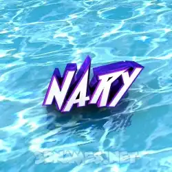 nary in Water style - 3D name wallpaper