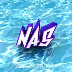 nas in Water style - 3D name wallpaper