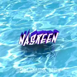 nasreen in Water style - 3D name wallpaper