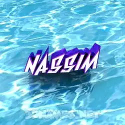 nassim in Water style - 3D name wallpaper
