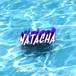 natacha in Water style - 3D name wallpaper