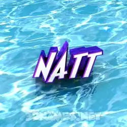 natt in Water style - 3D name wallpaper