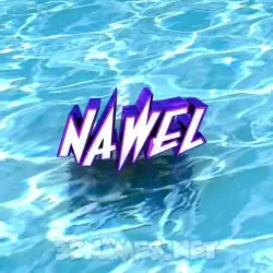 nawel in Water style - 3D name wallpaper