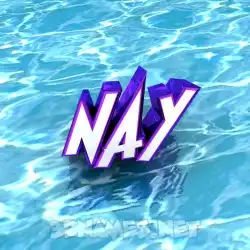 nay in Water style - 3D name wallpaper