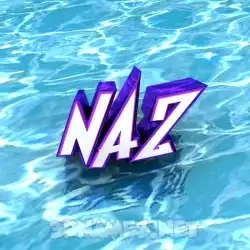 naz in Water style - 3D name wallpaper