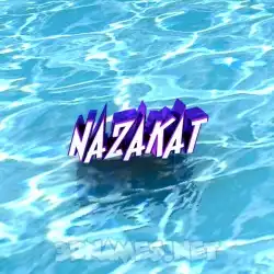 nazakat in Water style - 3D name wallpaper