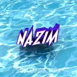 nazim in Water style - 3D name wallpaper