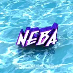 neba in Water style - 3D name wallpaper