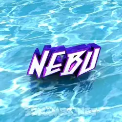 nebu in Water style - 3D name wallpaper