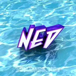ned in Water style - 3D name wallpaper