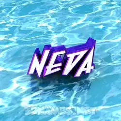 neda in Water style - 3D name wallpaper