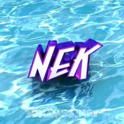 nek in Water style - 3D name wallpaper