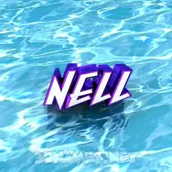 nell in Water style - 3D name wallpaper