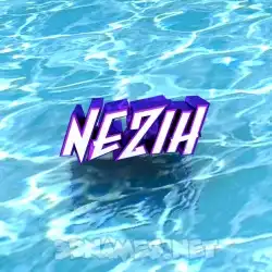 nezih in Water style - 3D name wallpaper