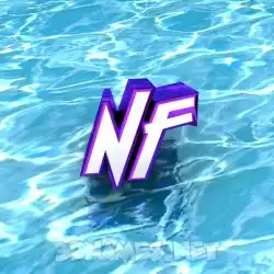 nf in Water style - 3D name wallpaper