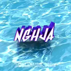 nghja in Water style - 3D name wallpaper