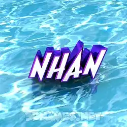 nhan in Water style - 3D name wallpaper