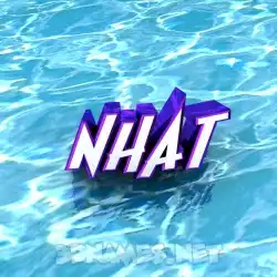 nhat in Water style - 3D name wallpaper