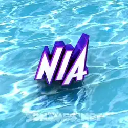 nia in Water style - 3D name wallpaper