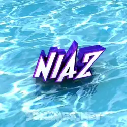niaz in Water style - 3D name wallpaper