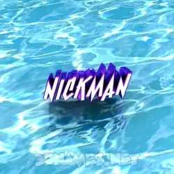 nickman in Water style - 3D name wallpaper