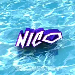 nico in Water style - 3D name wallpaper