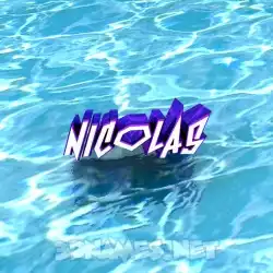 nicolas in Water style - 3D name wallpaper